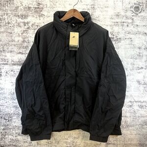 NWT Nike Tech Jacket Black Hidden Hood UPF 40+ Men's XL FZ0714-010 MSRP $225